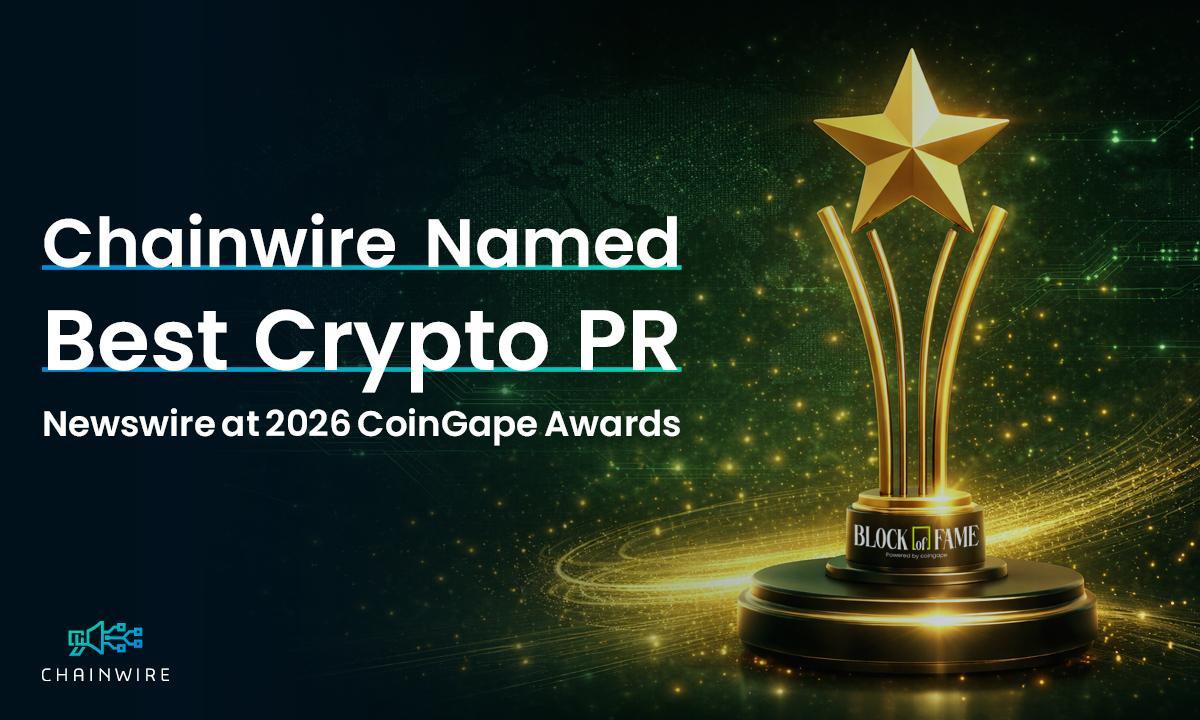 Chainwire Named Best Crypto PR Distribution Platform at 2026 CoinGape Awards